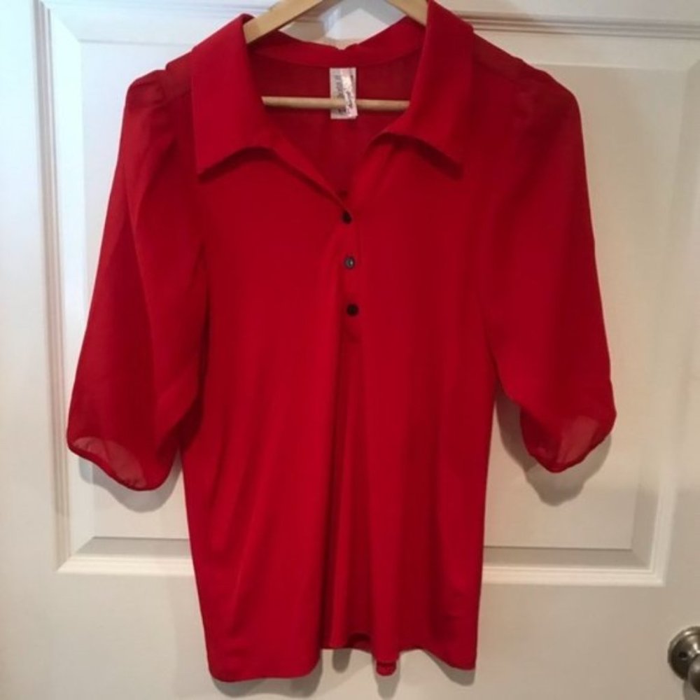 Glory Red Blouse Extra Large